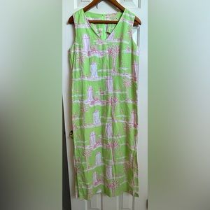 Vintage Lilly slip dress Cabana Banana print no tag size   10-12